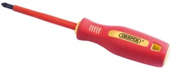 Image of DRAPER No2 x 100mm Fully Insulated Soft Grip Cross Slot Screwdriver 46532