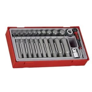 Image of Teng TTHEX23 Metric Hex Bit Socket Set, 23 Piece - 1/2in Drive