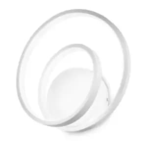 Image of Ideal Lux oz Dimmable Swirl Integrated LED Wall Lamp White, 3000K