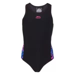 Image of Slazenger Splice Racerback Swimsuit Junior Girls - Black