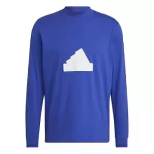 Image of adidas Long Sleeve T Shirt Mens - Blue