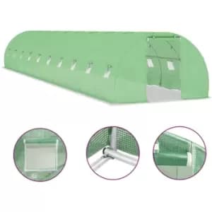 Image of Vidaxl - Greenhouse 45 m² 15x3x2 m Green
