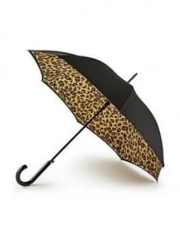 Image of Fulton Bloomsbury Leopard Umbrella - Black