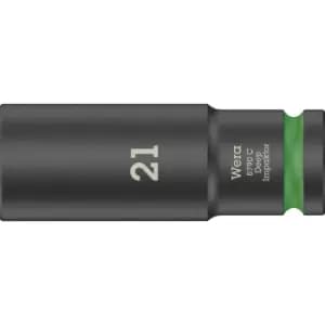 Image of Wera 8790C Impaktor 1/2" Drive Deep Hexagon Impact Socket 1/2" 21mm