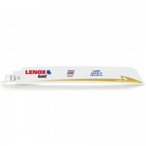 Image of Lenox Gold Lazer 14TPI Medium Thick Metal Cutting Reciprocating Saw Blades 229mm Pack of 5