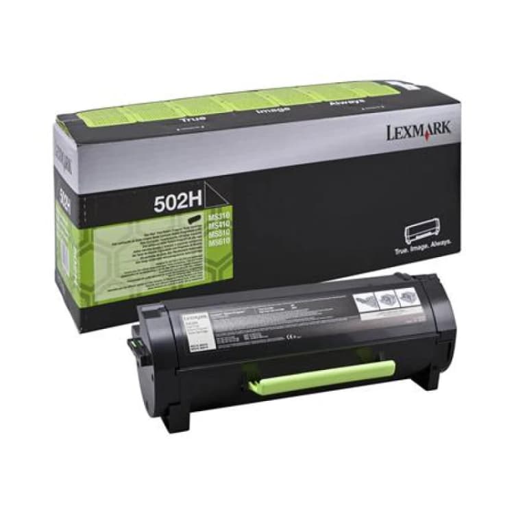 Image of Lexmark 502H (50F2H0E) Black Original High Capacity Return Program Toner Cartridge