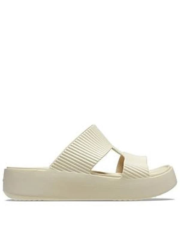 Image of Crocs Womens Gateway Grove Platform Clogs - Cream Female 3