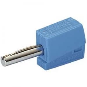 Image of Jack plug Plug straight Pin diameter 4mm Blue WAGO