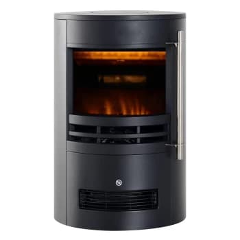 Image of HOMCOM Freestanding Electric Fireplace Heater with Thermostat Control, 1000W/2000W - Black