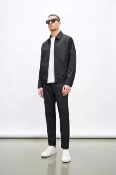 Image of Relaxed Fit Black Bomber Jacket