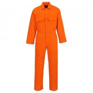 Image of Biz Weld Mens Flame Resistant Overall Orange Extra Large 32"