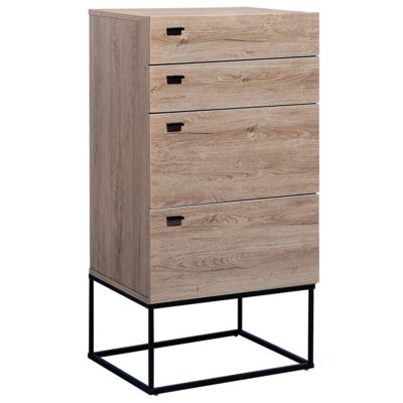 Image of Beliani 4 Drawer Chest Acra Light Brown
