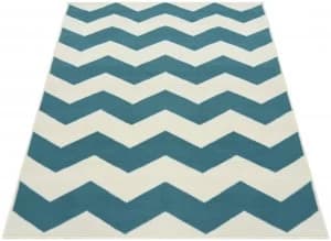 Image of Chevron Rug - 160x230cm - Teal.