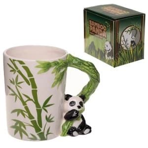 Image of Jungle Mug with Panda and Bamboo Handle