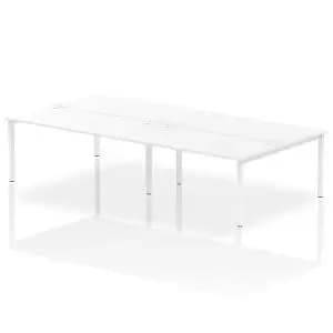Image of Impulse Bench B2B 4 Person 1600 White Frame Office Bench Desk White