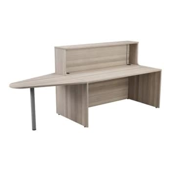 Image of Reception Unit 1600 with Extension - Grey Oak Sides with Grey Oak Top