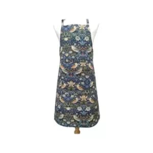 Image of William Morris Strawberry Thief Navy Fabric Apron