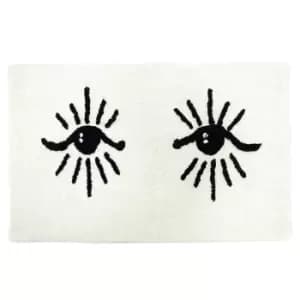 Image of Furn Theia Rectangular Bath Mat (One Size) (Ivory/Black)
