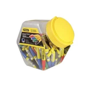 Image of Stanley Tools Mini Fine Tip Marker Black (Tub 72)
