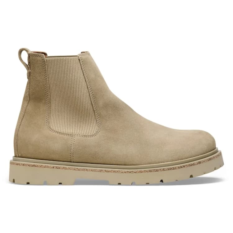 Image of Birkenstock Boots Birkenstock Highwood Slip On Suede Leather Beige Male 41 Etroit