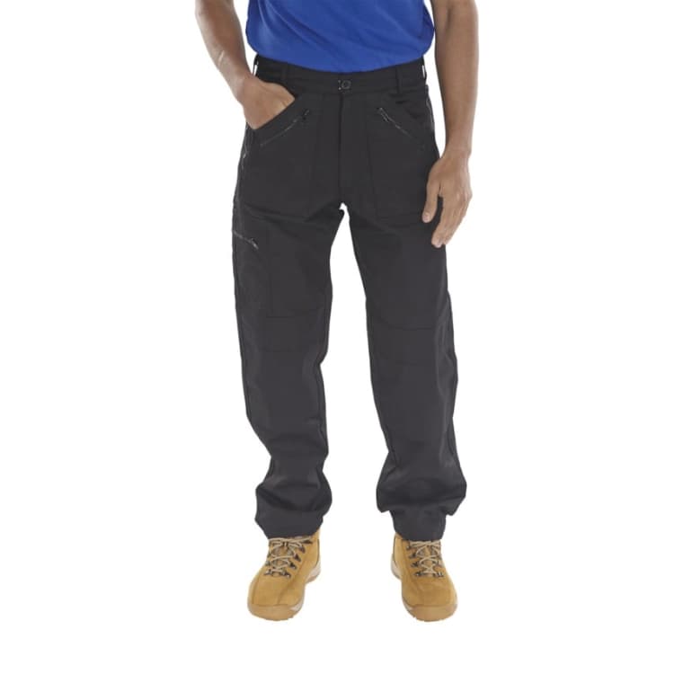 Image of Click Workwear Work Trousers Black 32 Ref AWTBL32 Up to 3 Day Leadtime