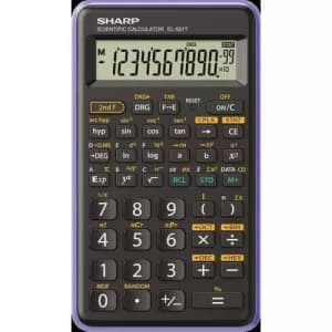 Image of Sharp EL501 Scientific Calculator Black/Purple