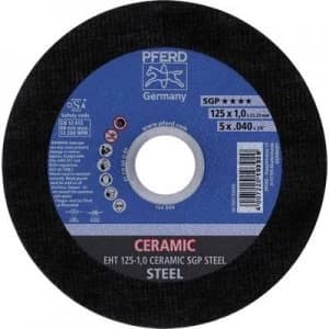 Image of PFERD EHT 125-1,0 CERAMIC SGP STEEL 61312510 Cutting disc (straight) 125mm 22.23mm 25 pc(s)