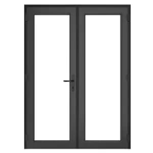 Image of Crystal uPVC Clear French Door Left Hand Master 1190mm x 2055mm Clear Glazing - Grey