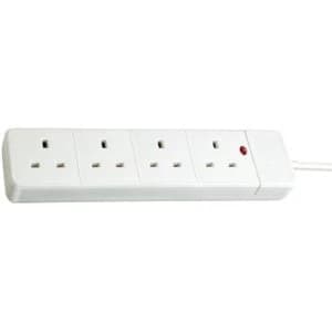 Image of Brennenstuhl 4 Gang 5m White Neon Indicator UK Plug