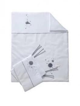 Image of Clair De Lune Clair De Lune Over the Moon Cot/Cot Bed Quilt & Bumper Bedding Set, Grey