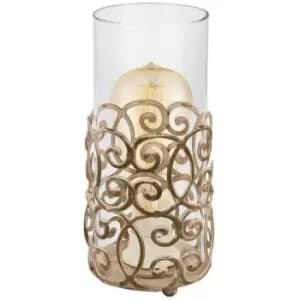 Image of Netlighting Cardigan Cylindrical Table Lamp Brown-Patina