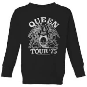 Image of Queen Tour 75 Kids Sweatshirt - Black - 11-12 Years