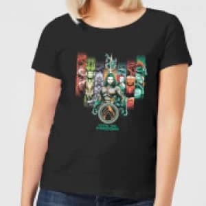 Image of Aquaman Unite The Kingdoms Womens T-Shirt - Black - 4XL