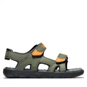 Image of Timberland Perkins Row Strappy Sandal For Toddler In Dark Green Dark Green Kids, Size 7.5
