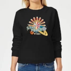 Image of Captain Marvel Star Power Womens Sweatshirt - Black