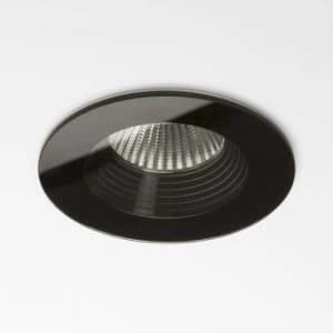 Image of LED 1 Light Round Recessed Downlight Black - Fire Rate IP65