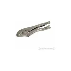 Image of Silverline Self Locking Pliers 220mm Curved PL100