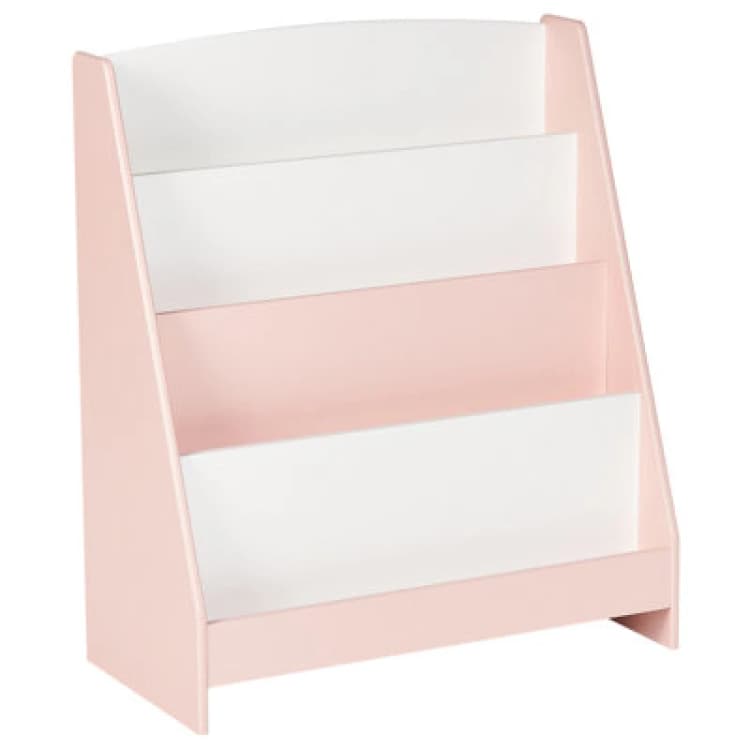 Image of Beliani 4 Tier Bookcase Liloet 70 Cm Pastel Pink
