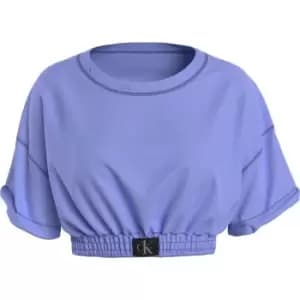 Image of Calvin Klein Cropped Sweatshirt - Blue
