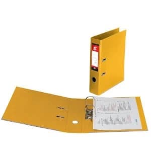 Image of 5 Star Lever Arch File PVC Spine 70mm Foolscap Yellow Pack 10