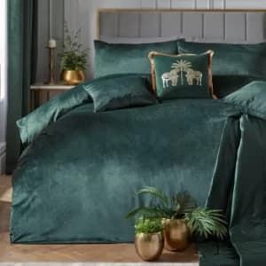 Image of Laurence Llewelyn-Bowen Montrose Green Duvet Cover and Pillowcase Set Green