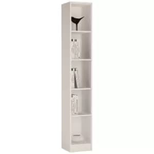 Image of 4 You Tall Narrow Bookcase In Pearl White