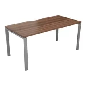 Image of Tc CB 1 Person Bench 1200 x 800 Cut Out Dark Walnut-Silver