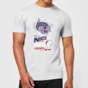 Image of Looney Tunes Tweety Pie Pussy Cat Mens Christmas T-Shirt - Grey - 3XL
