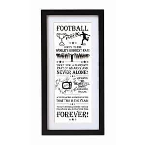 Image of Arora The Ultimate Gift for Man Printed Word Poster-Black Wooden Framed Wall Art Picture-Football Fanatic, Multicolour, One...
