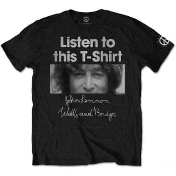 Image of John Lennon - Listen Lady Mens Medium T-Shirt - Black