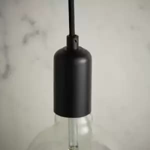 Image of Hanging Ceiling Pendant Light & Rose Kit Matt Black Industrial Adjustable Lamp