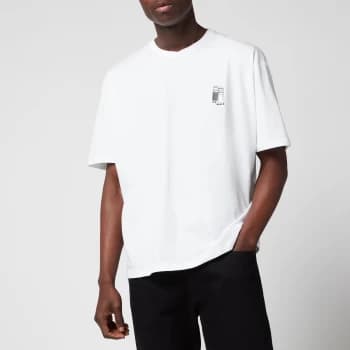 Image of Ted Baker Mens Redec Graphic Logo T-Shirt - White - 5/XL