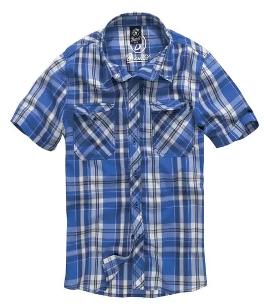 Image of Brandit Roadstar Short-sleeved Shirt blue white M Men