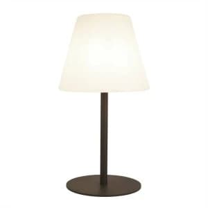 Image of 1 Light Outdoor Lamp Dark Grey, White Shade IP44, E27